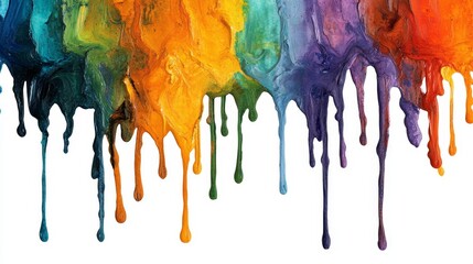 Fototapeta premium Paint Dripping Cut-Out: Art Design, Creative Expression, Abstract Visuals, and Decorative Concepts