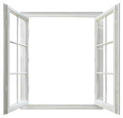 PNG Open white window interior open design. - obrazy, fototapety, plakaty