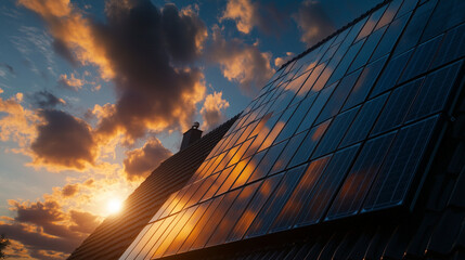  Close-Up of Solar Panels on German House Roof Near Aachen