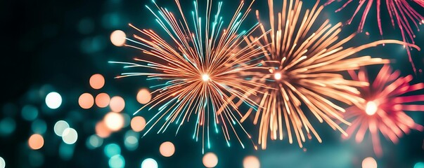 Synaptic activity rendered as vibrant fireworks, abstract and engaging for creative applications