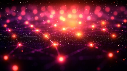 Fototapeta premium Abstract glowing network connections.