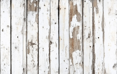 Fototapeta premium Distressed White and Brown Wooden Plank Background