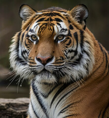 a beautiful tiger looking for food