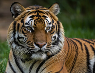 a beautiful tiger looking for food