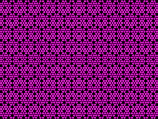 Seamless magenta dot pattern on black background, perfect for modern and vibrant designs.