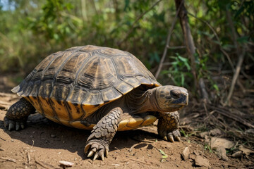 Obraz premium a tortoise in its natural environment