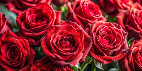 Crimson Rose Bouquet - Close-Up Documentary Photography