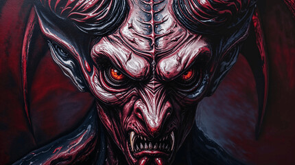 Naklejka premium Disturbing Demonic Demon Angry At You