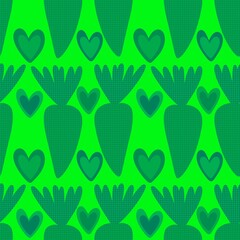 Spring vegetables seamless carrots pattern for wrapping paper and fabrics