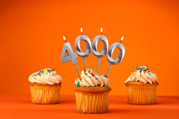 Number of followers or likes - Candle number 4000