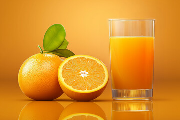 Citrus Refreshment, Glass of Fresh Orange Juice
