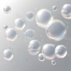 white background bubbles multiple bubbles floating 