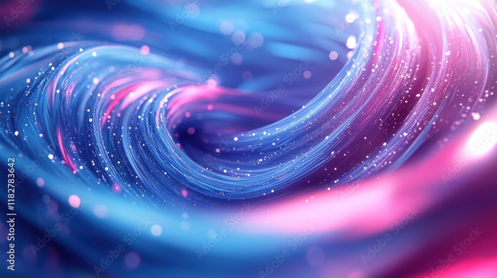 Poster colorful abstract wave pattern with glowing lights and swirling motion in vibrant hues. generative a
