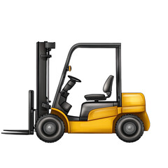 Forklift vehicle for industrial lifting and transporting goods