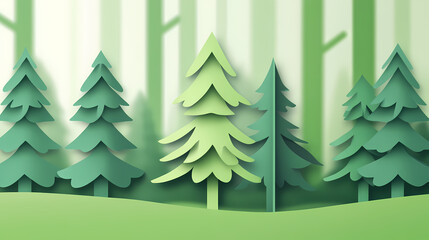 Fsc, forest stewardship council fsc tree icon with green forest background, sustainability concept, flat design illustration. Frostglint. Illustration