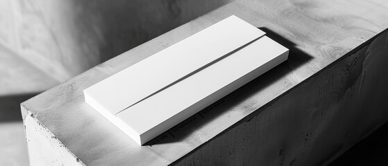 Sleek minimalist coupon design.  Clean lines and monochrome palette create a modern aesthetic.  Simple elegance on a textured surface.