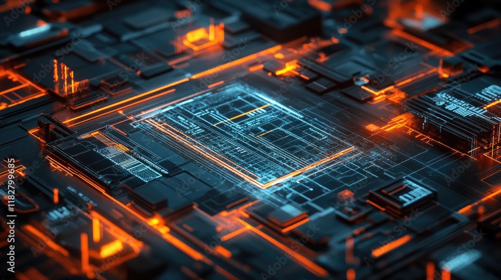 Poster a futuristic energy grid with interconnected digital data overlays.