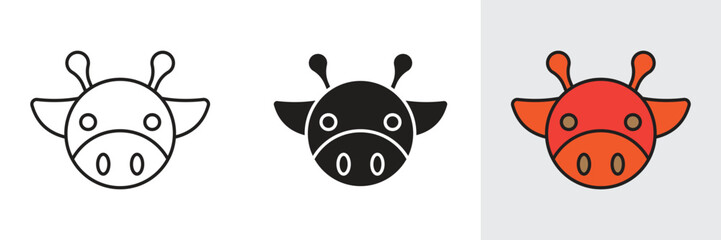 Vector illustration of a sheep icon, featuring soft and fluffy fur and a cute and friendly expression. Perfect for design projects, educational materials, or farm-themed content.