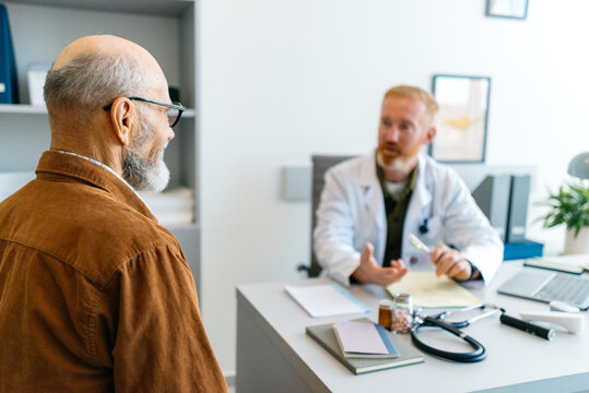 A man at a doctor's appointment