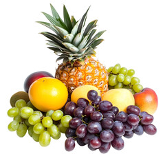 Mixed fruit arrangement with pineapple and grapes