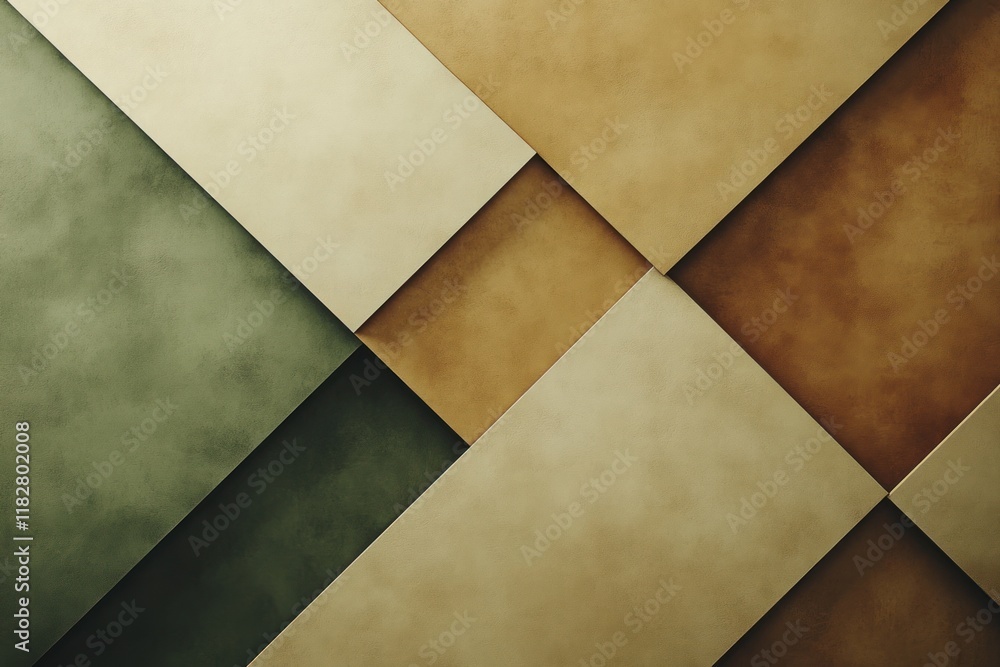 Poster abstract geometric patterns with earthy tones in a minimalistic arrangement on a textured background