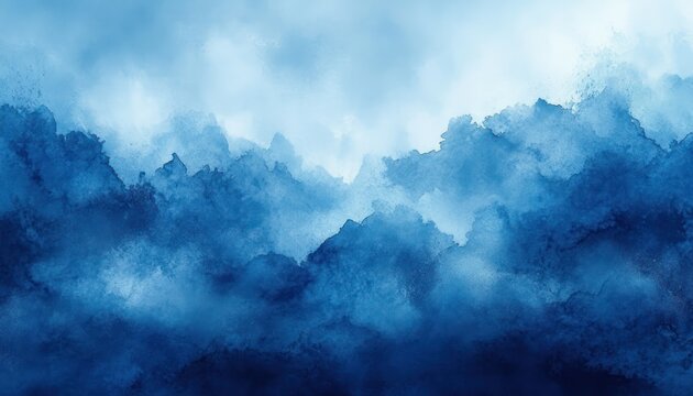 Blue Abstract Watercolor Background Texture Detail