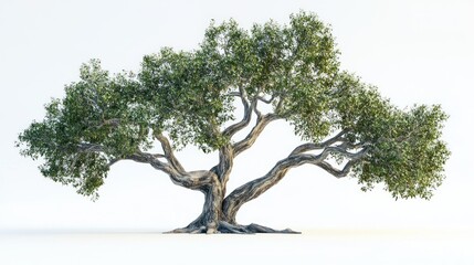 Fototapeta premium a beautiful tree with a white background that is very stunning