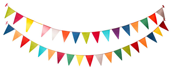 PNG colorful festive bunting flags