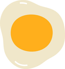 Hand Drawn Cartoon Fried Egg
