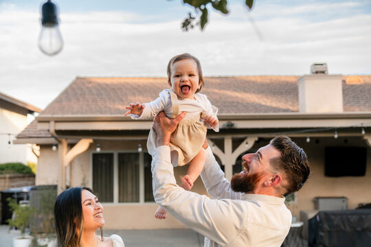 Playful parents toddler 