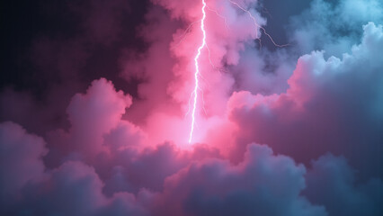 Abstract orange and blue neon background. Generative ai.