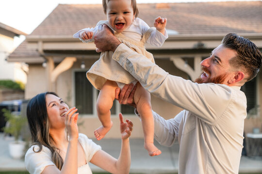Playful parents toddler 