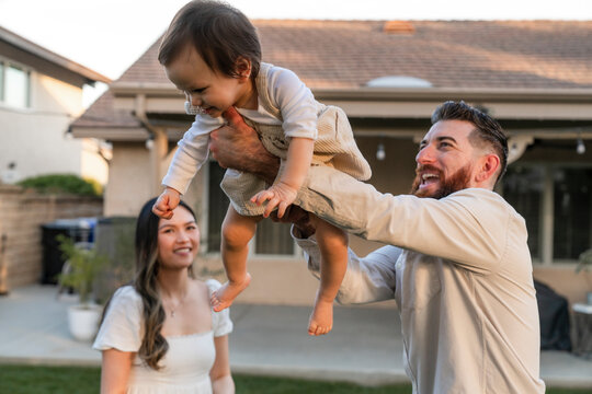 Playful parents toddler 