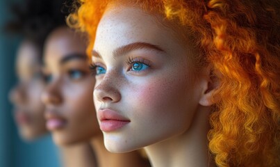Team on Online Conference Call Grid with Diverse Expressions and Hairstyles