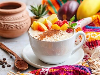 Delicious Peach Raspberry Oatmeal Breakfast Bowl  A Vibrant and Healthy Morning Treat