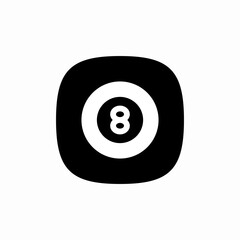 billiards pool eight icon sign vector