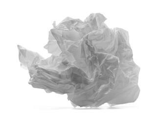 Fototapeta premium Crumpled nylon bag isolated on white