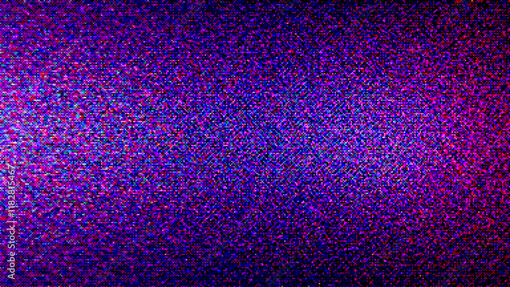 Aufkleber futuristic pixel art background with purple pink neon colors and dithering effect. pixelated texture