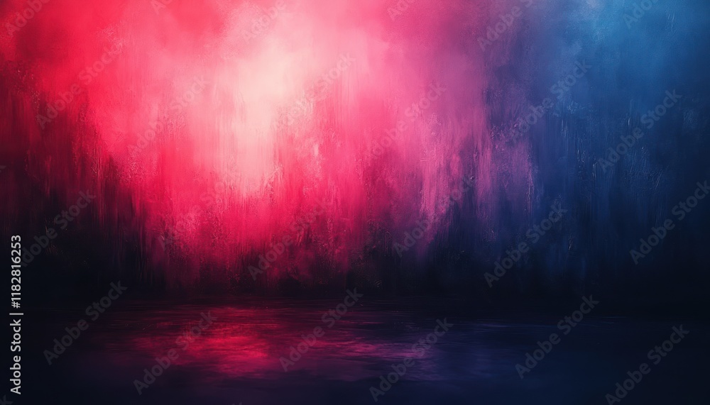 Poster abstract color blending red blue light with soft focus gradient glow