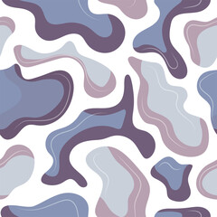 seamless pattern of blue spots of different sizes from different shades of blue placed randomly, for holiday patterns or posters