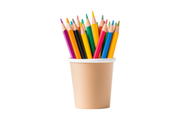 colored pencils in a cup