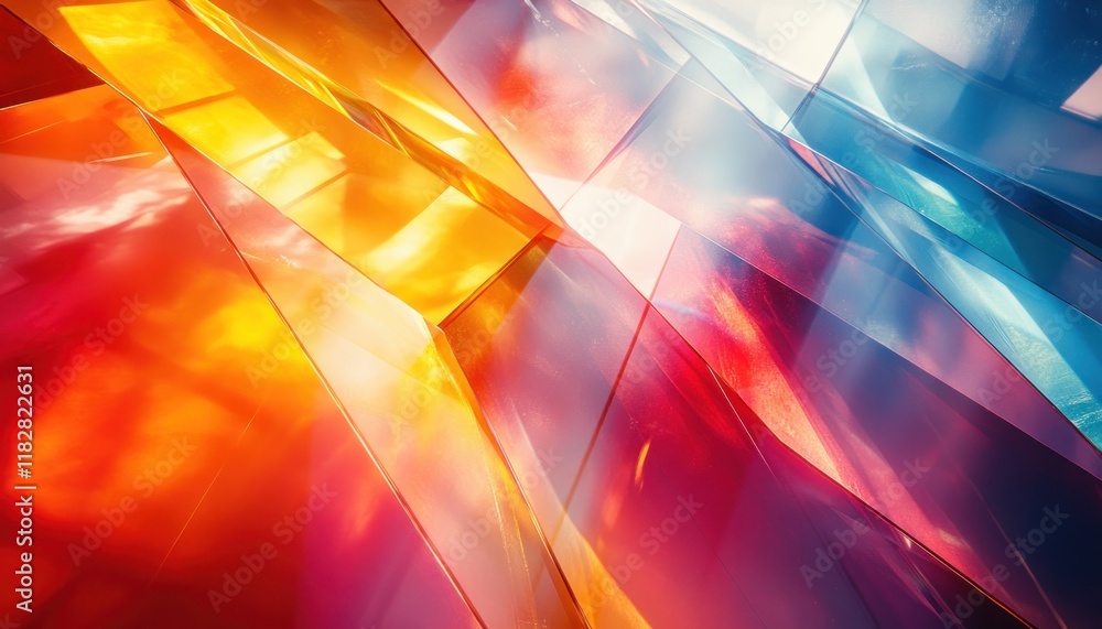 Poster vibrant abstract light refraction bokeh effect colorful overlay texture with magical glow on dark ba