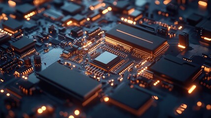 Obraz premium A close-up of a modern electrical engineering project with intricate wiring and components, leaving room for copy.