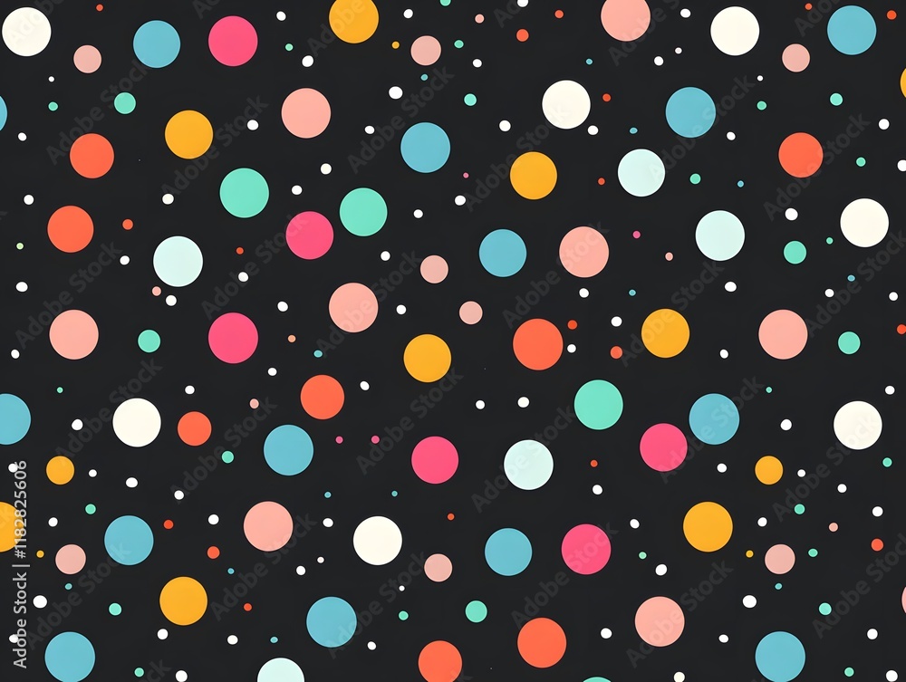 Aufkleber multicolored circle pattern on dark background