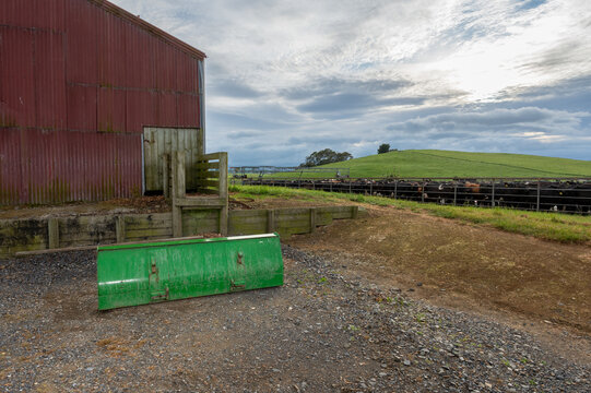 Green front end loader