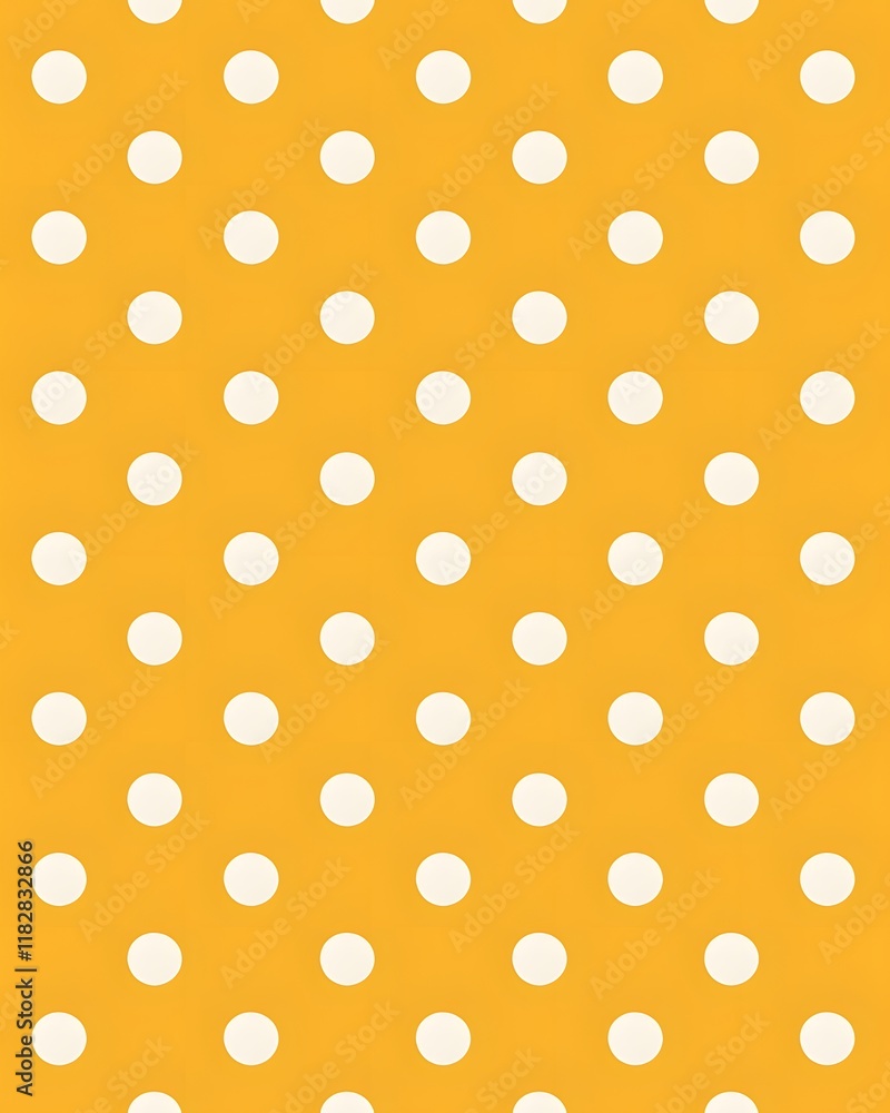 Poster amber yellow background with white circular pattern
