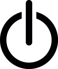 Power button icon. Web signs and symbols.