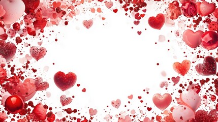 Free romantic floral and hearts background