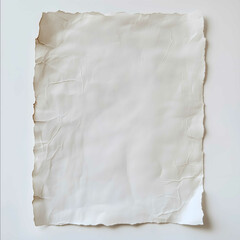 Obraz premium A sheet of paper with two white stripes on the side watercolor paper texture white background no border vintage