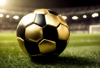 soccer cup world ball black golden football sport olated game illustration